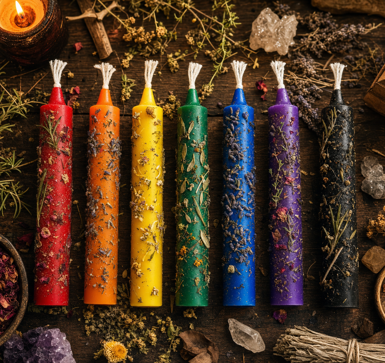7 Energy Candles